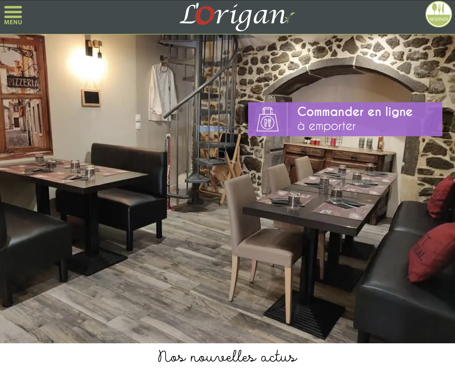 Aperçu du site L’Origan Pizzeria – Saint-Symphorien-sur-Coise